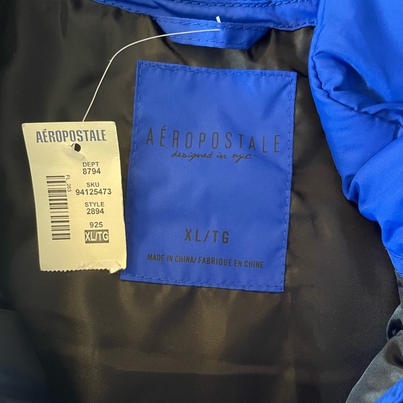 NWT Aeropostale Royal Blue Puffer Vest Size XL - Picture 6 of 10